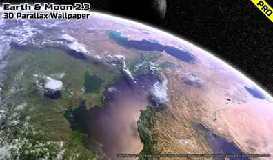   Earth & Moon in HD Gyro 3D PRO Parallax Wallpaper        apk